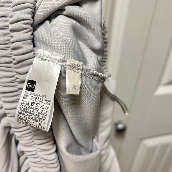 GU Japanese Pleated Midi Skirt Grey - Picture 7 of 9